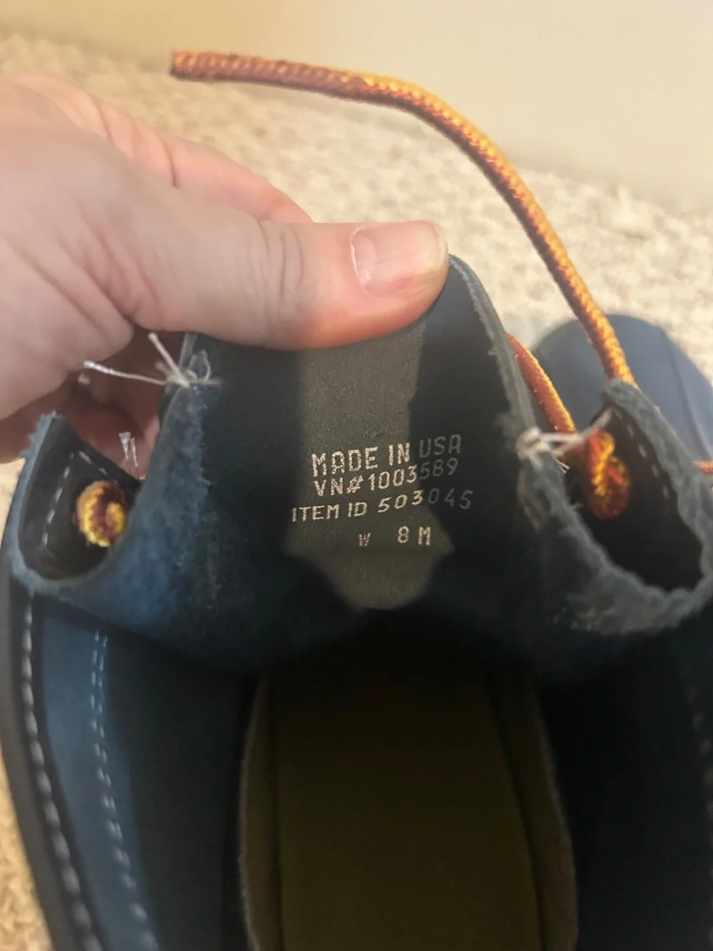 LL Bean Blue (NAVY)  Raven 8in Duck Boot Sz 8